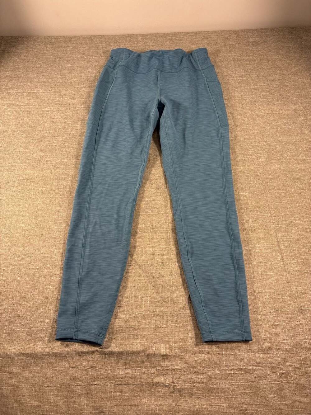 Lululemon Leggings Women 6 Blue Speed Up Tight 28” Gym Workout Sport Active Logo